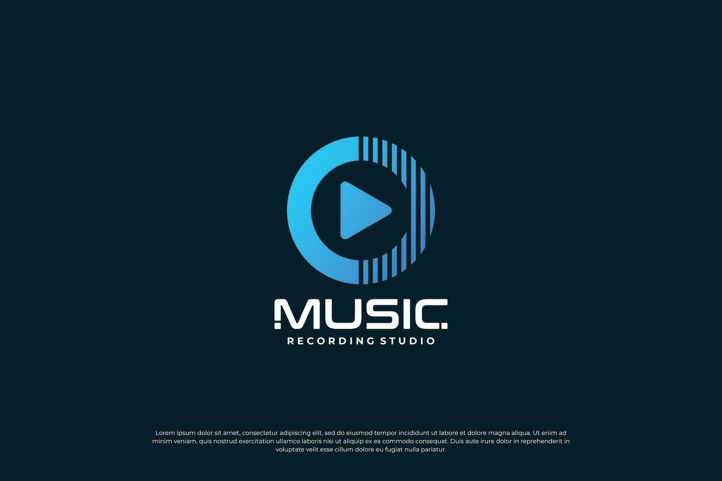 música jugador logo diseño. música con icono jugar logo concepto. vector