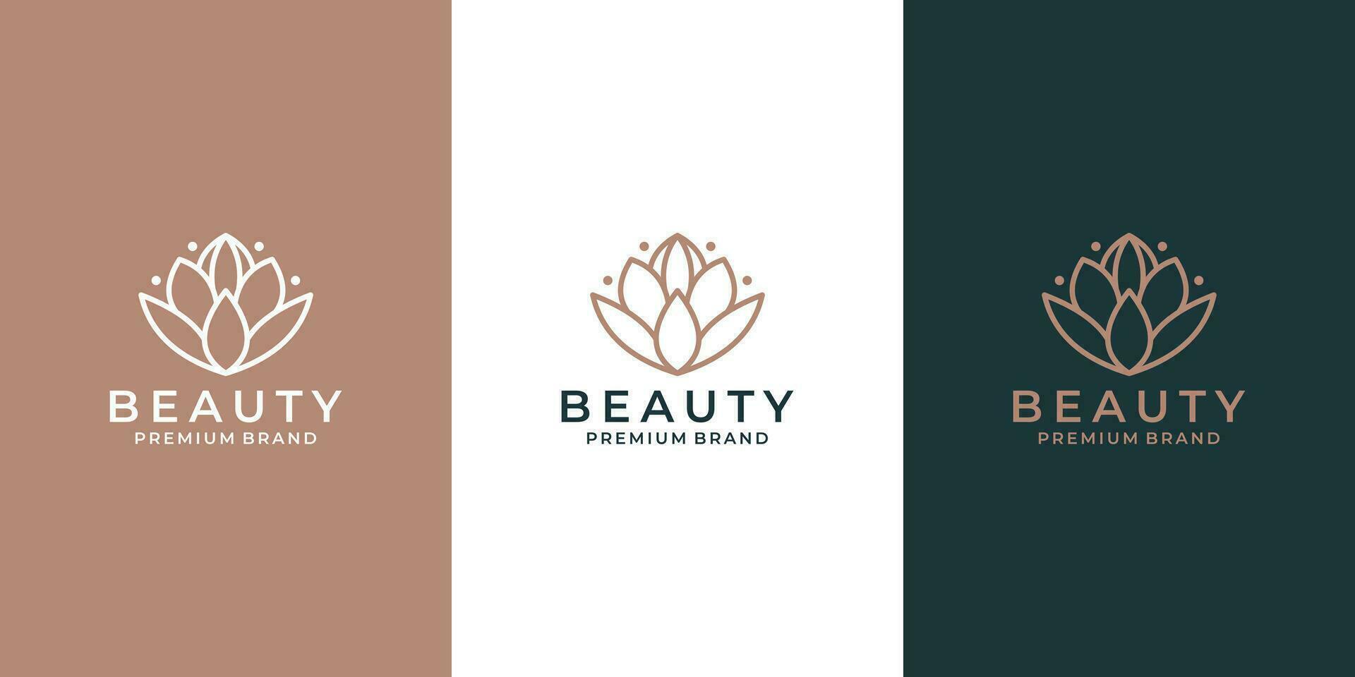 elegancia loto flor logo diseño vector para tu negocio salón, spa, cosmético hotel etc