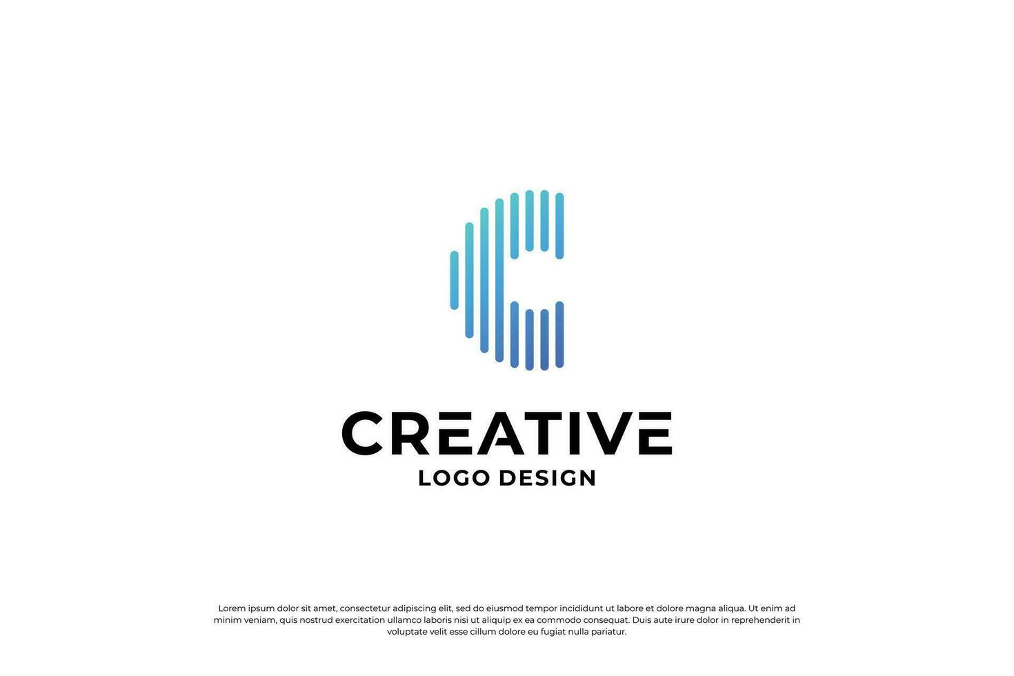 Letter C logo design template. Creative initial letters C logo design symbol. vector