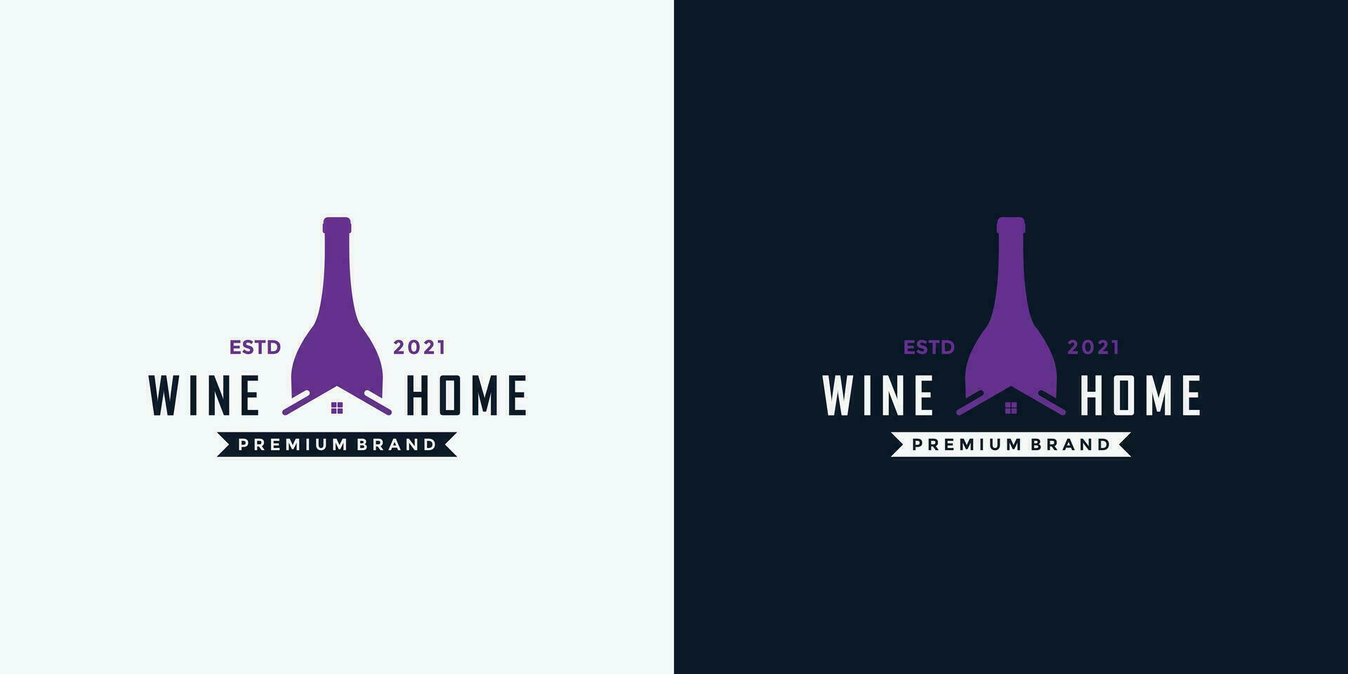 wine house logo design template for your business vector
