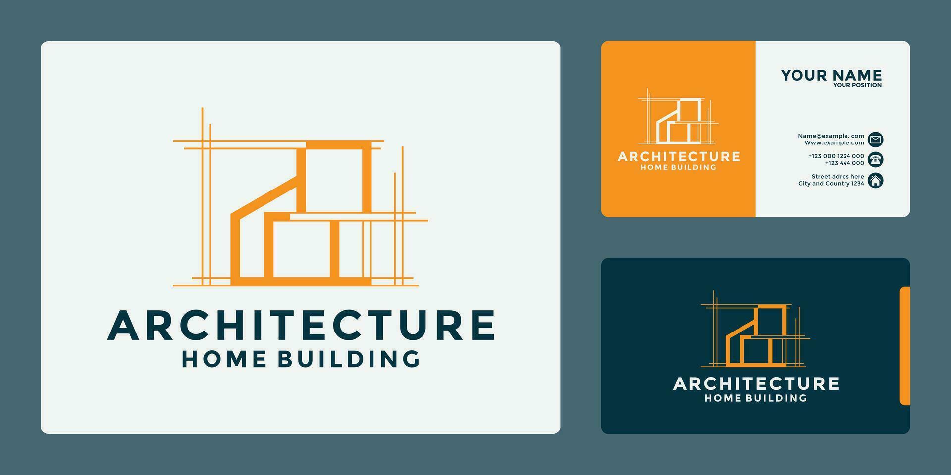 edificio arquitectura construcción logo diseño real inmuebles vector