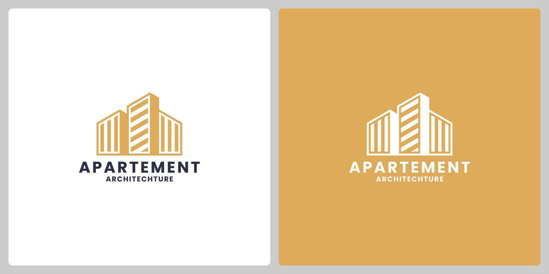 building, apartment logo design inspiration vector