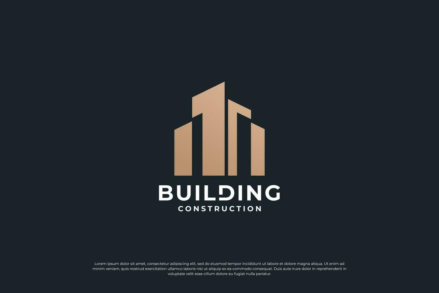 edificio arquitectura logo diseño modelo. vector