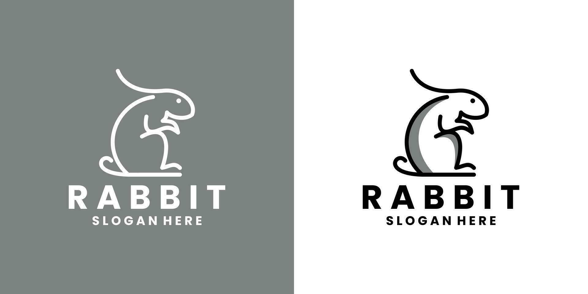 rabbit animal logo design for health , community care and store vector