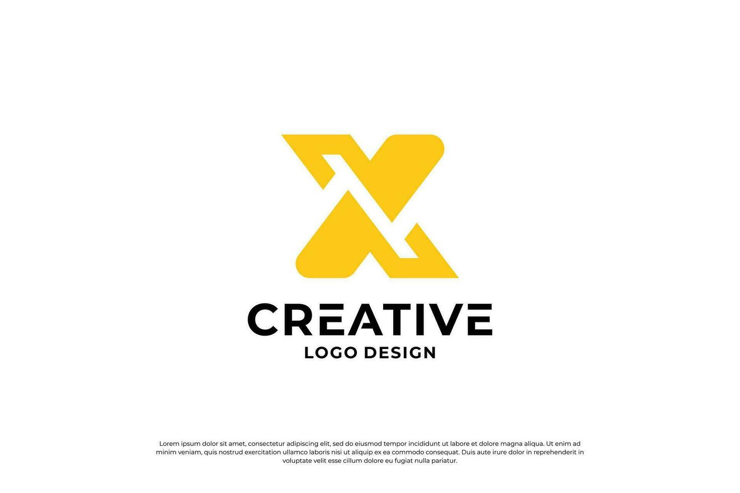 Letter x logo design template. Initial letters X. Creative X symbol. vector