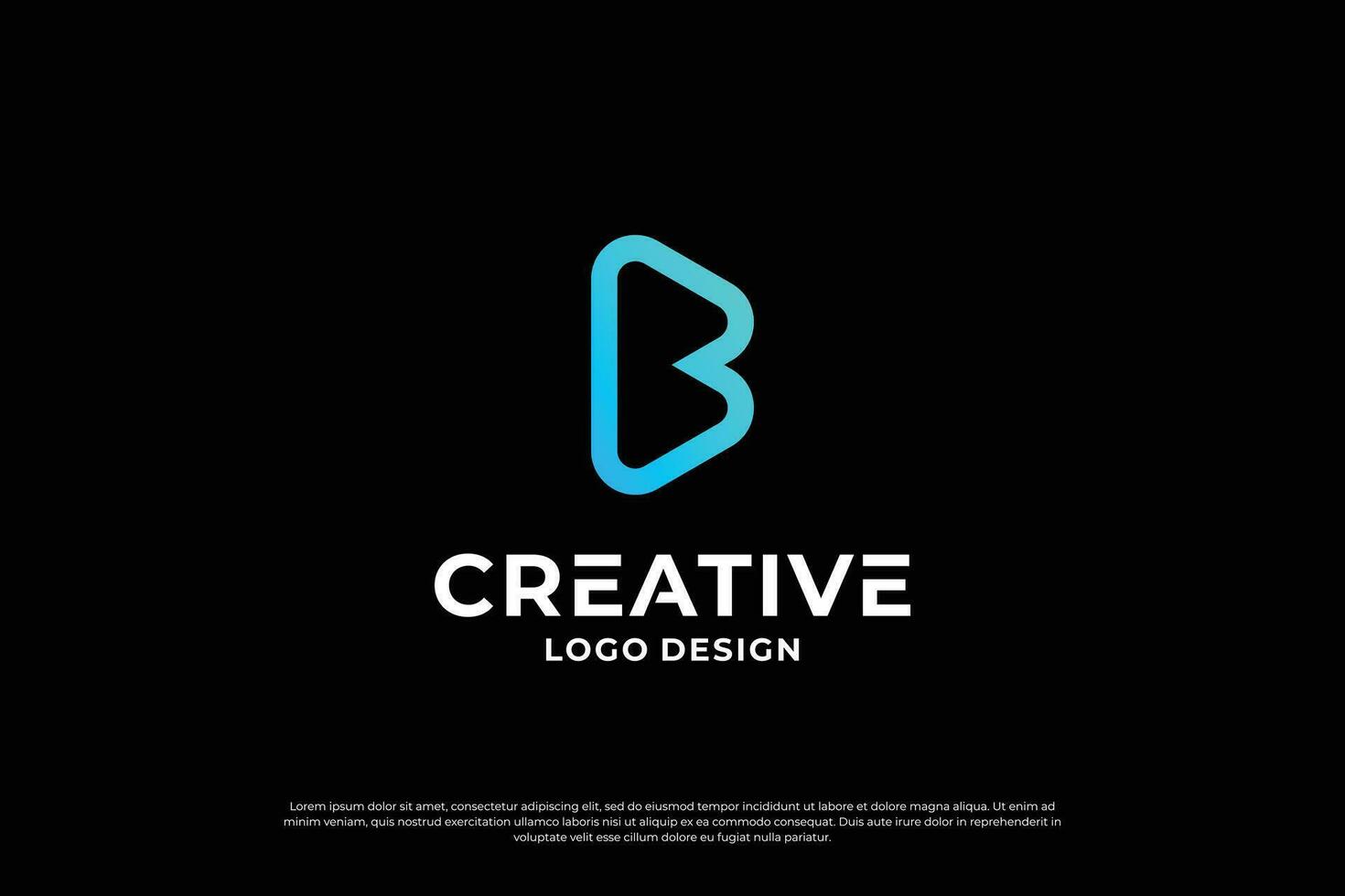 Letter B logo design template. Creative initial letters B logo symbol. vector