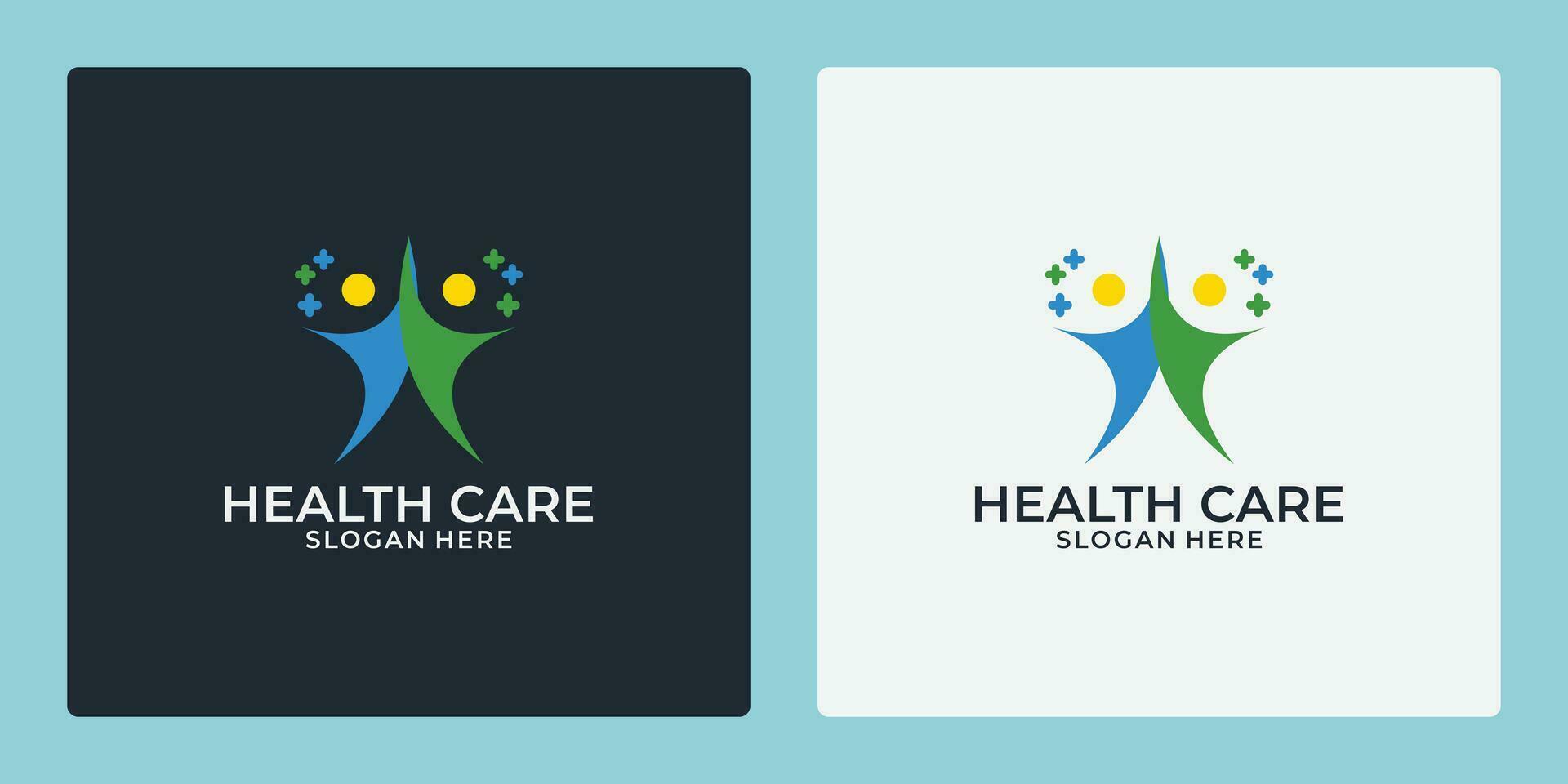 human health community logo design template for your company or community human care health vector