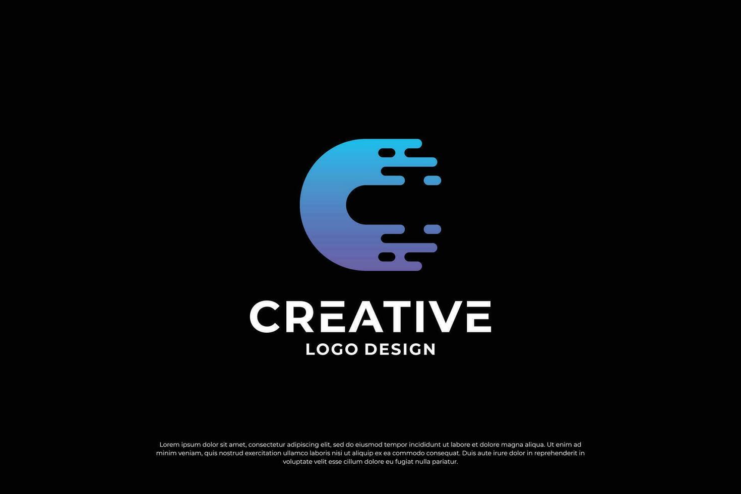 Letter C logo design template. Creative initial letters C logo design symbol. vector