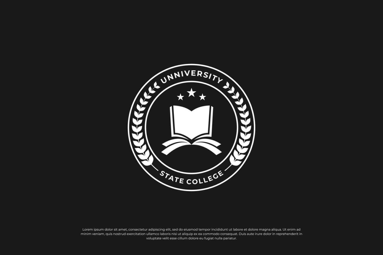 School emblem logo design. University, college badge design template. vector
