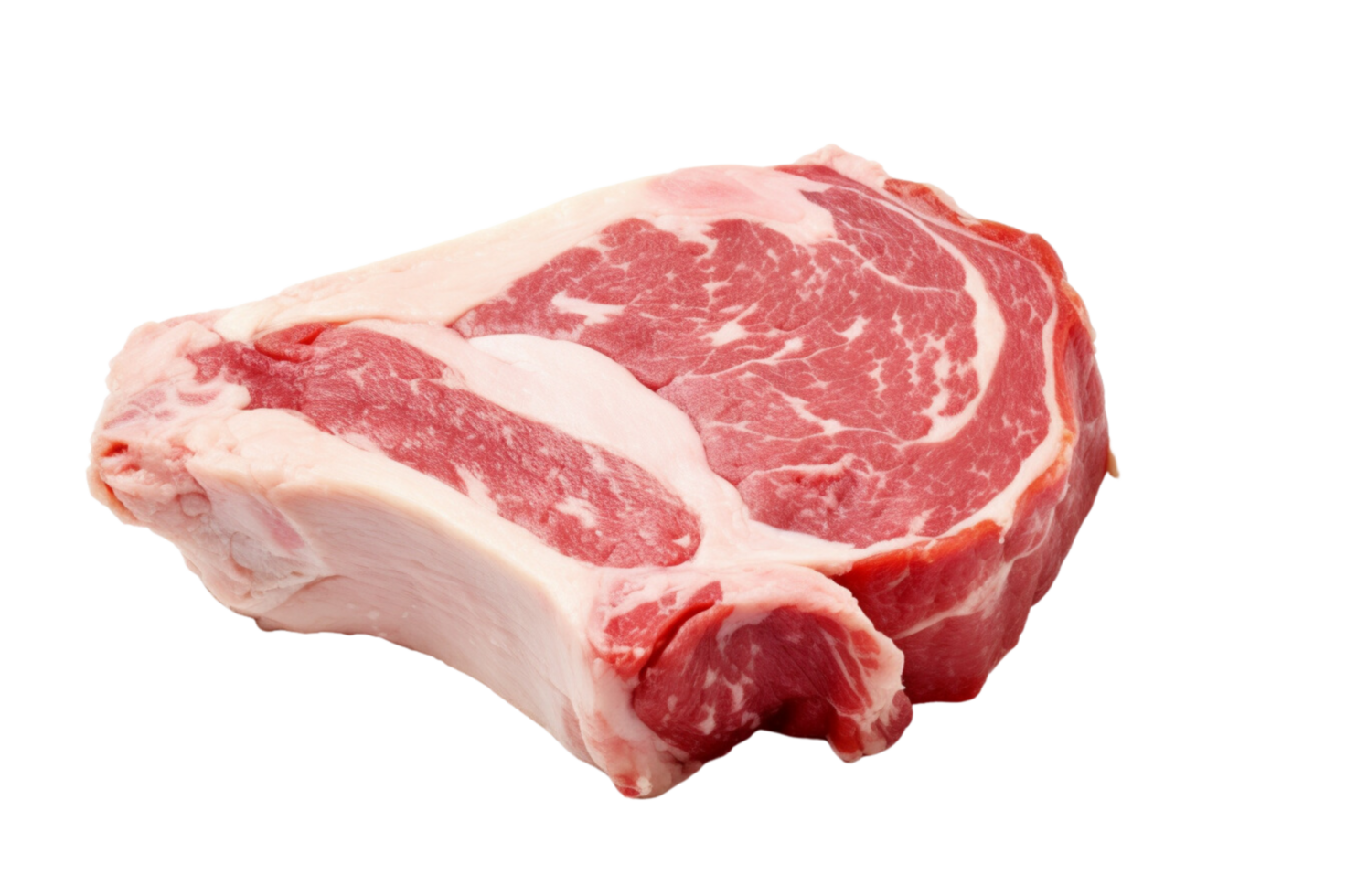 AI generated Raw pork isolated on a transparent background. png