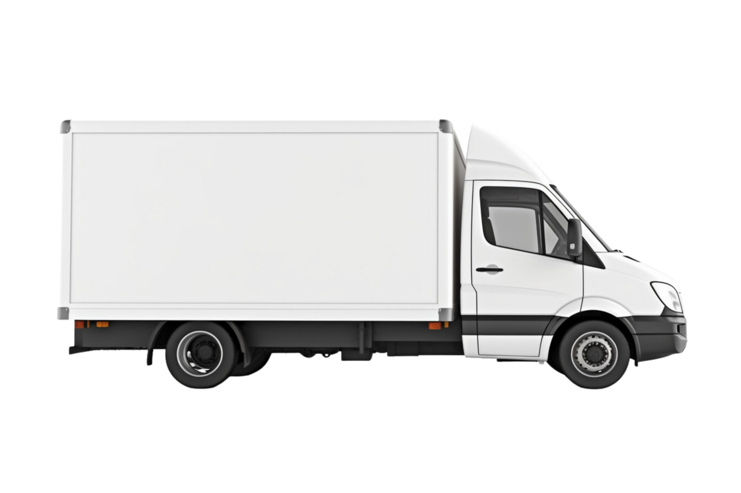 AI generated Delivery white van with space for text isolated over on transparent background. png
