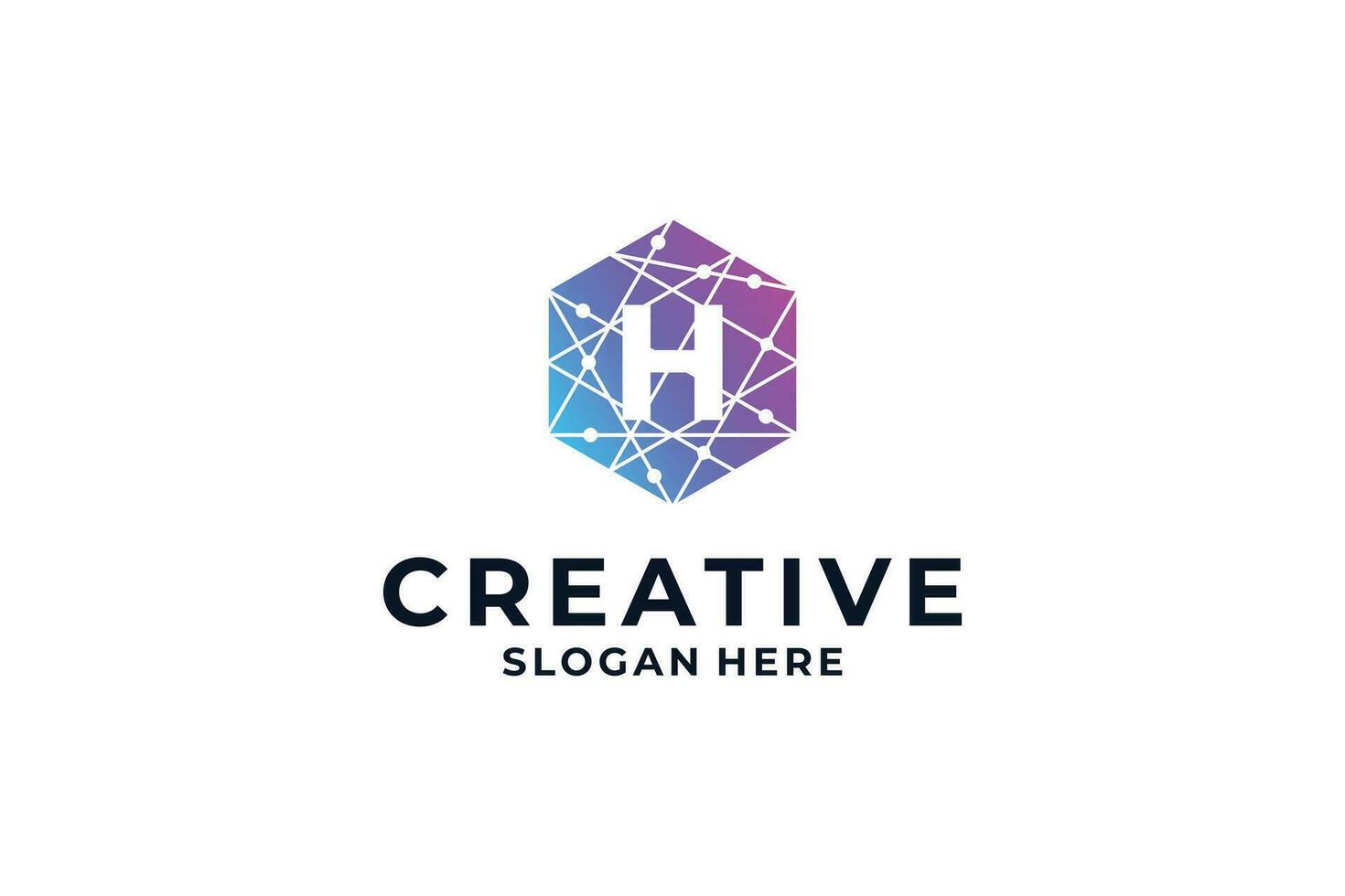 Letter H logo design combine with creative concept. vector