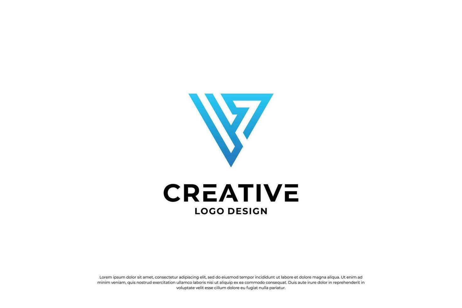 Letter v logo design template. Initial letters v. Creative v symbol
