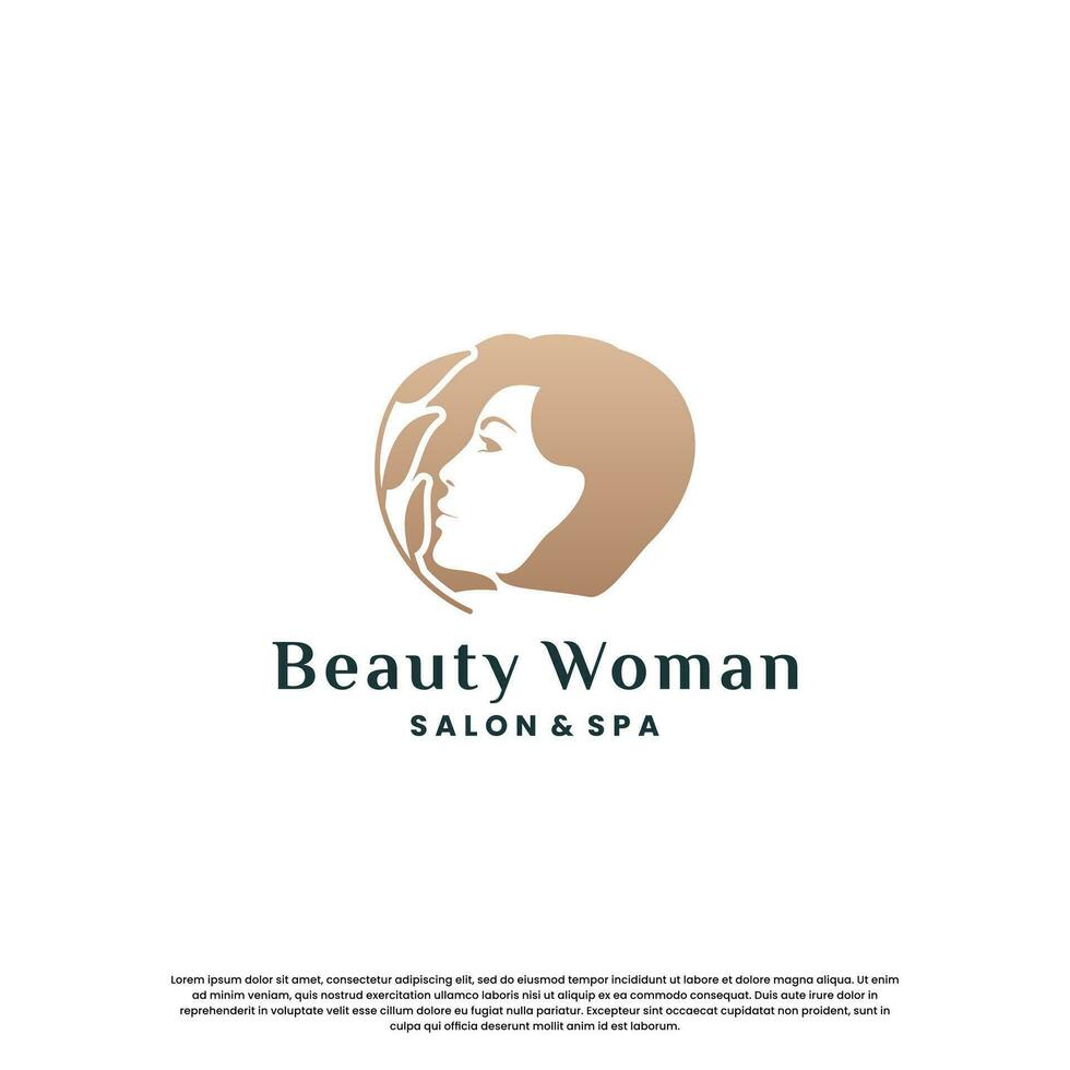 luxury beauty salon and spa logo design inspiration vector