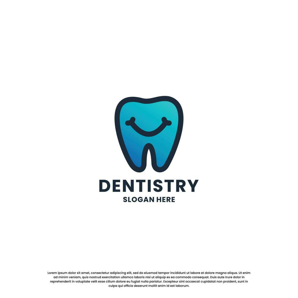 sonrisa dental logo diseño para dental salud, dental cuidado negocio vector