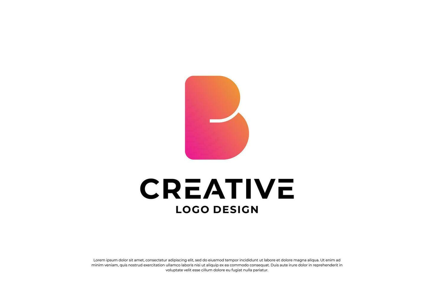 Letter B logo design template. Creative initial letters B logo symbol. vector