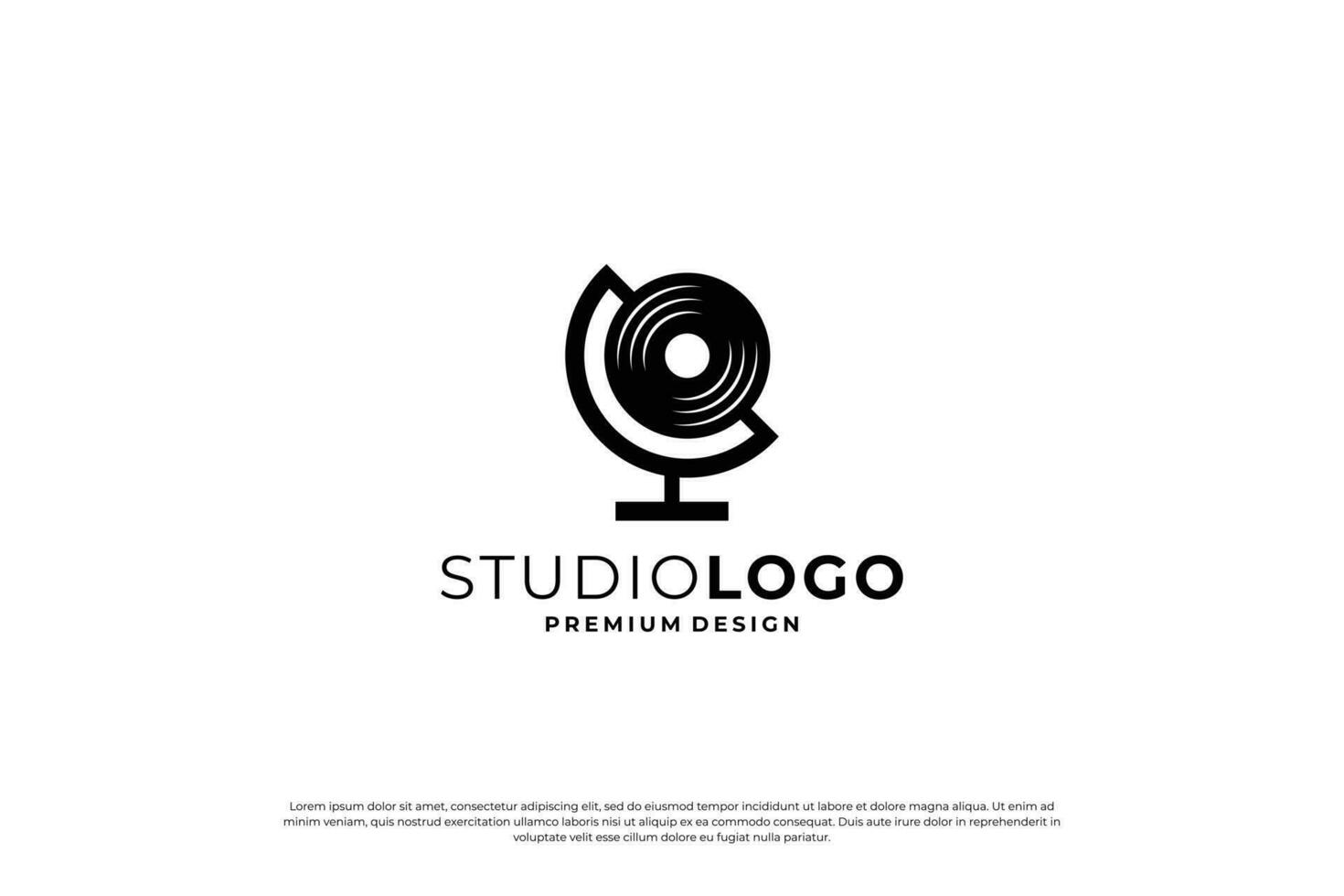 minimalist music logo design inspiration. vector