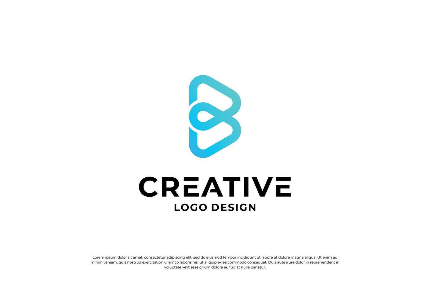 Letter B logo design template. Creative initial letters B logo symbol. vector