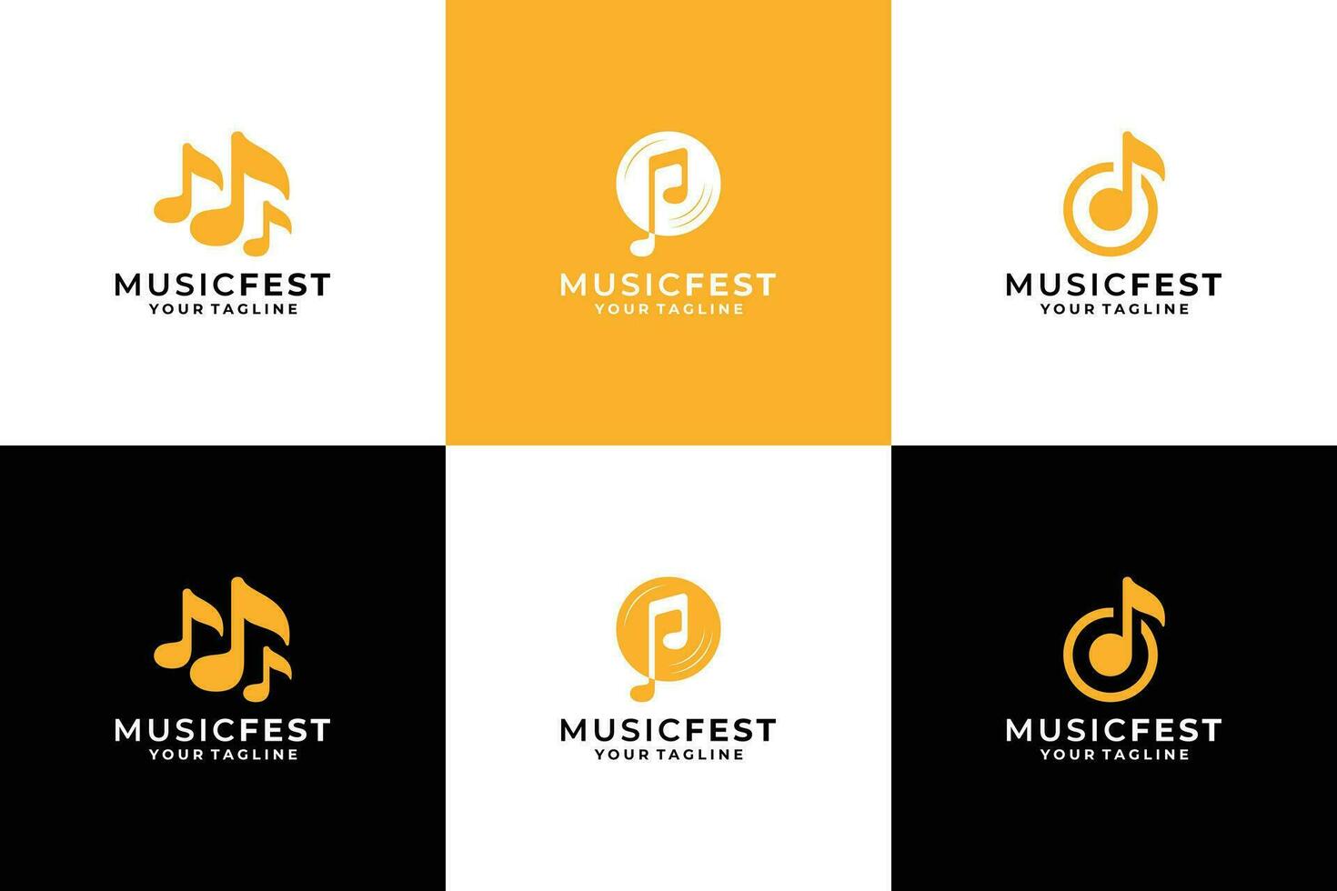 conjunto de música logo diseño recopilación. audio jugador elemento diseño. vector