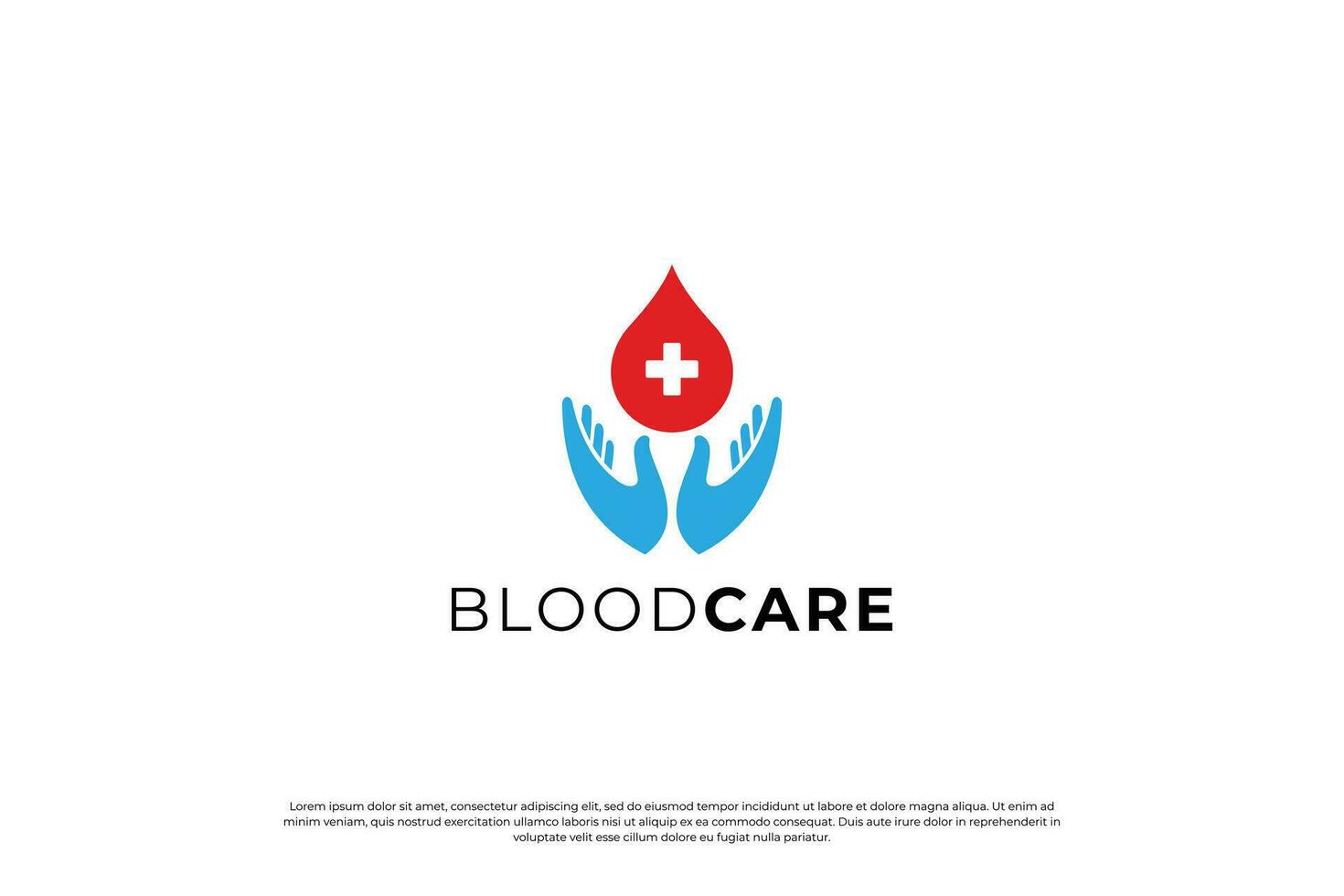 minimalist blood donation logo design concept. vector