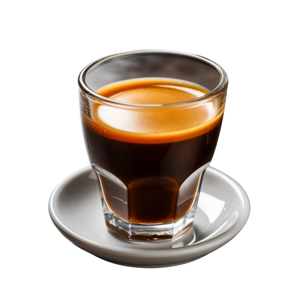 AI generated Ristretto, A shorter and more concentrated espresso shot on transparent background. png