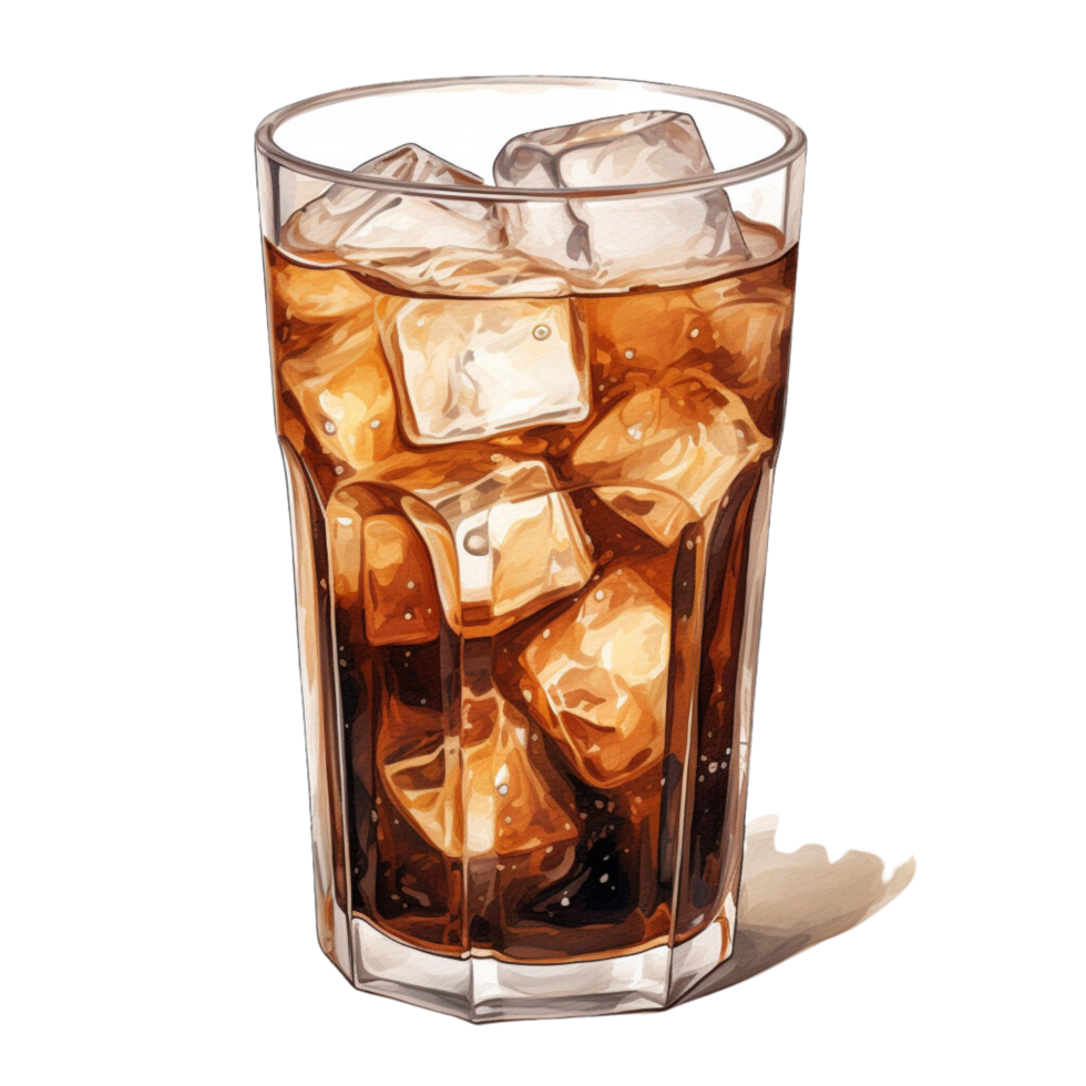 AI generated Cold Brew is Coffee brewed with cold water, usually served over ice,,with transparent background. png