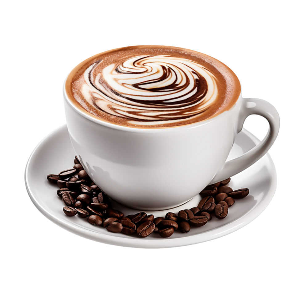 AI generated Mocha by A combination of espresso, steamed milk, and chocolate ,with transparent background. png