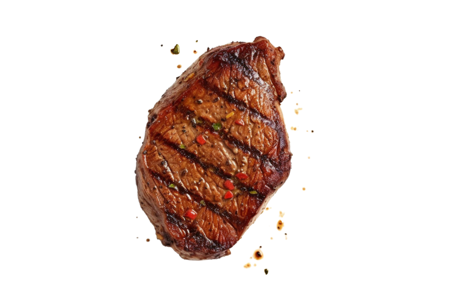 AI generated Grilled beef steak isolated on a transparent background. png