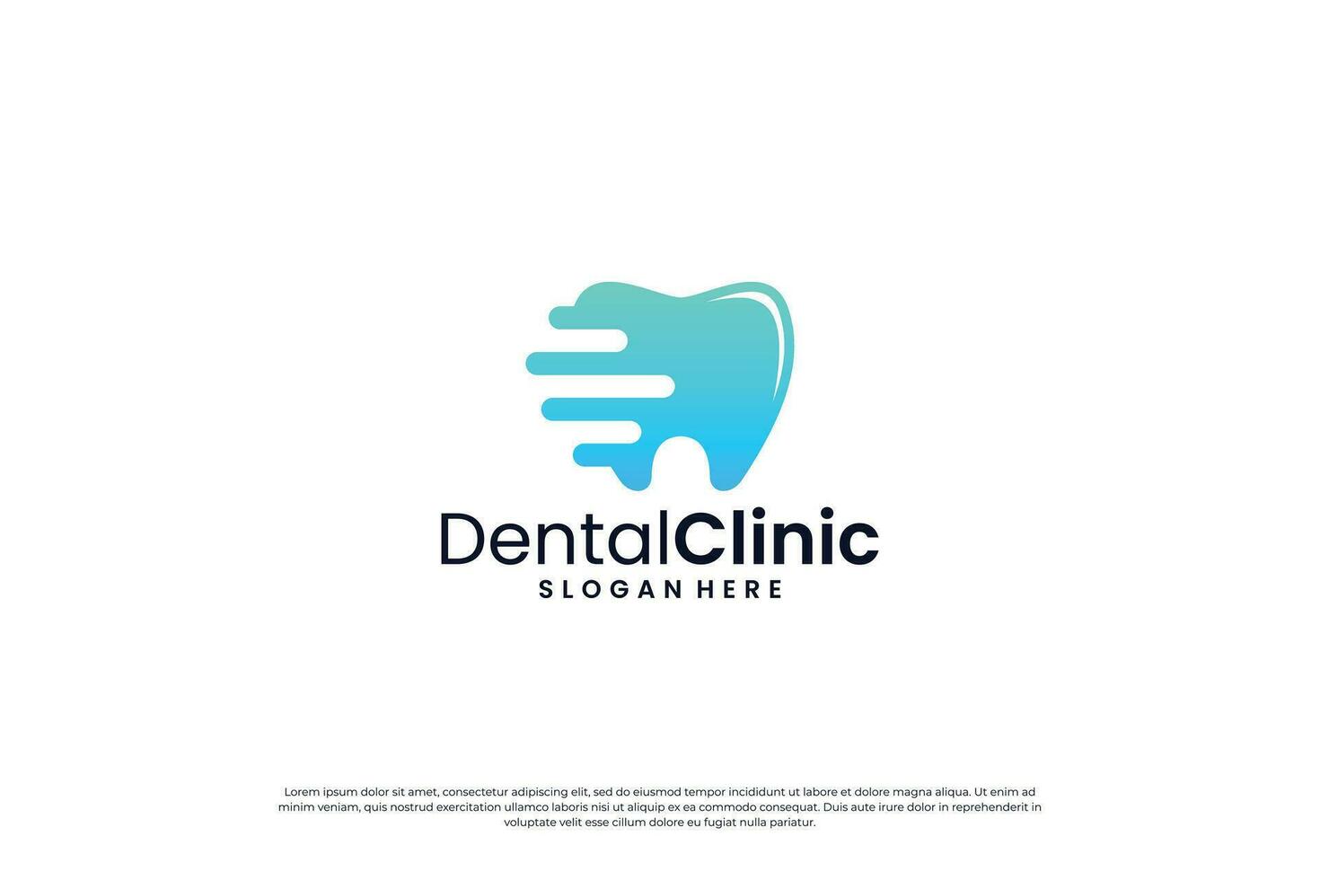 Dental clinic logo design. dentist logo treatment tooth logo concept. vector