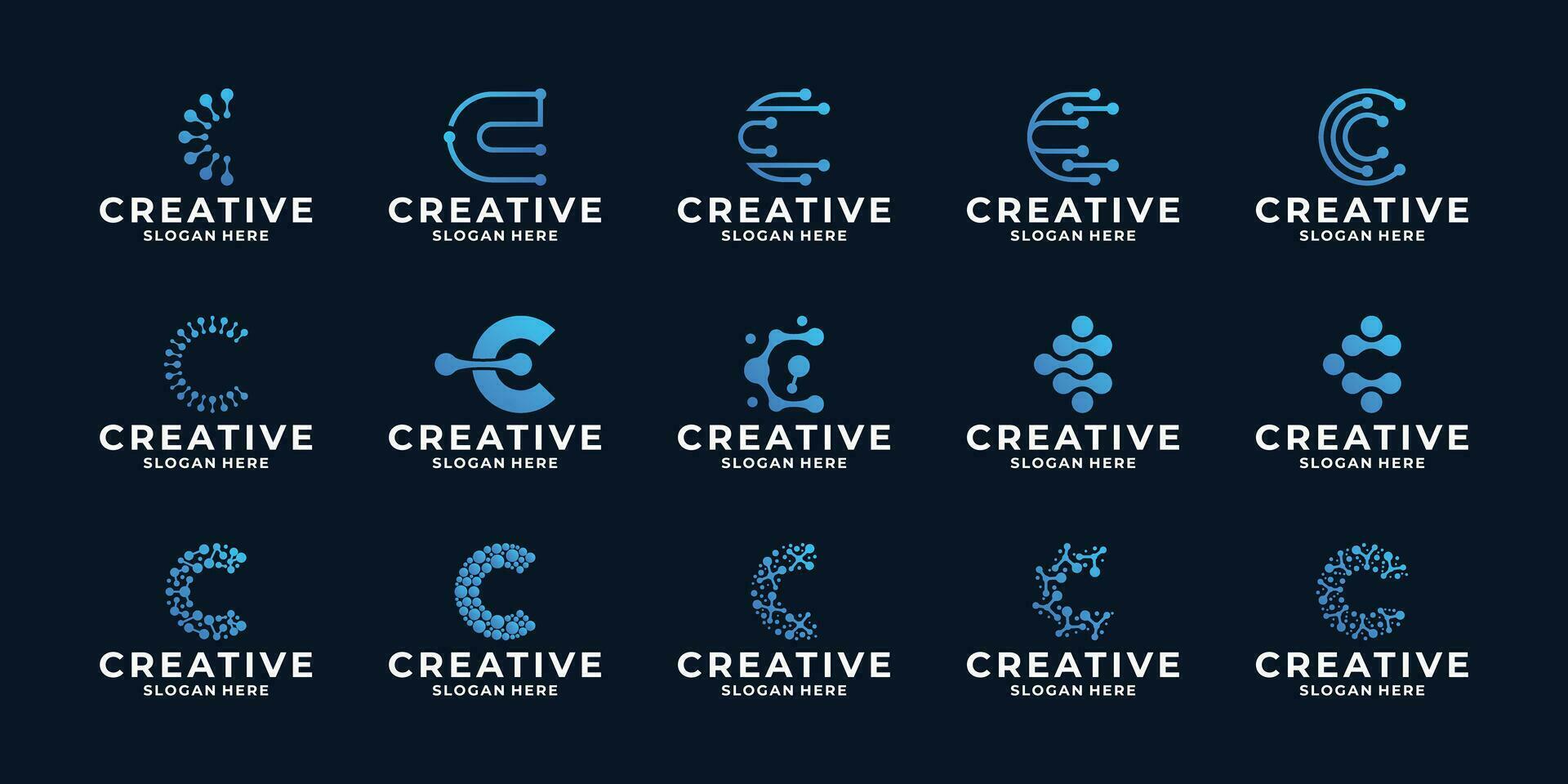 Initial letter A modern technology logo design inspiration. vector