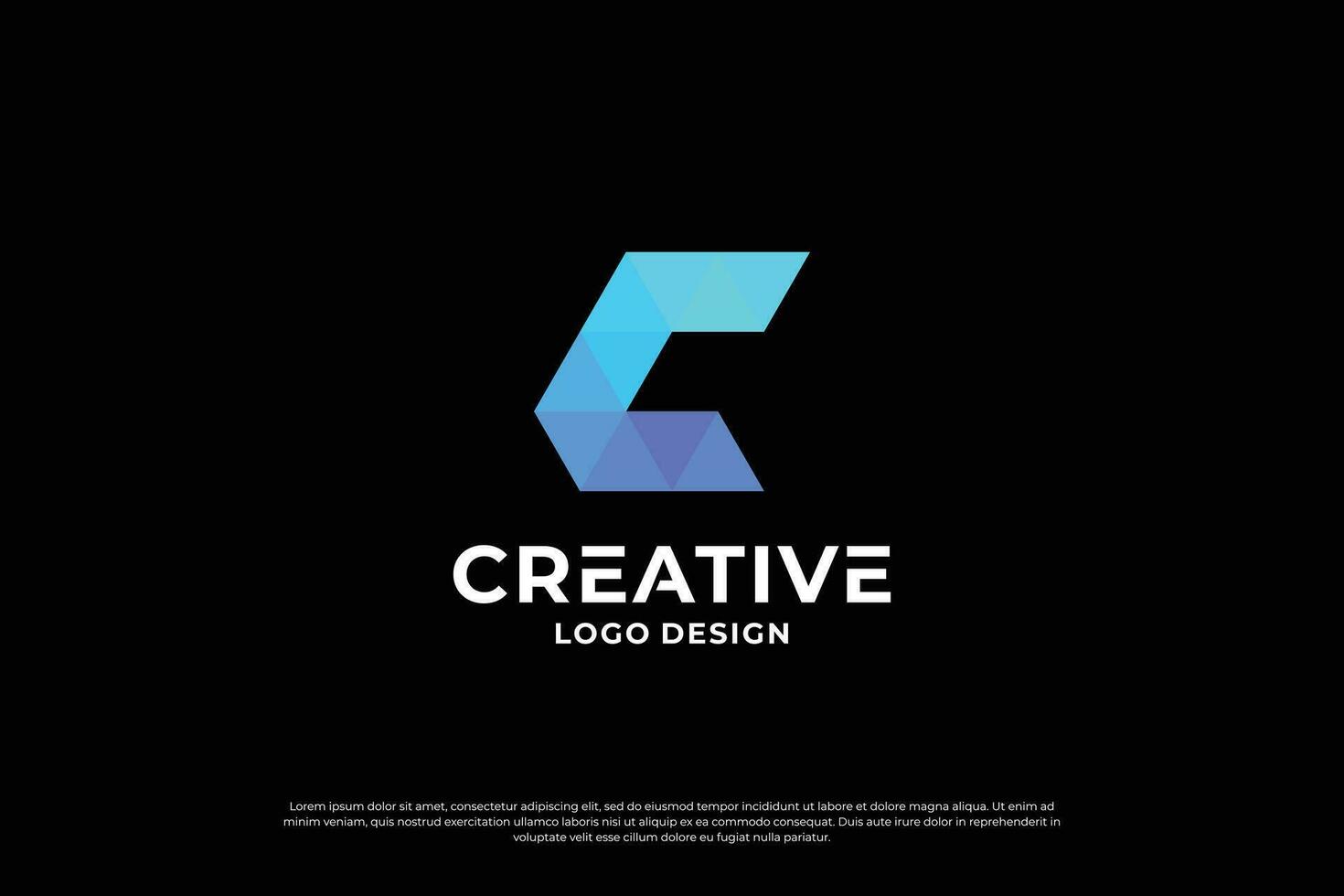 Letter C logo design template. Creative initial letters C logo design symbol. vector
