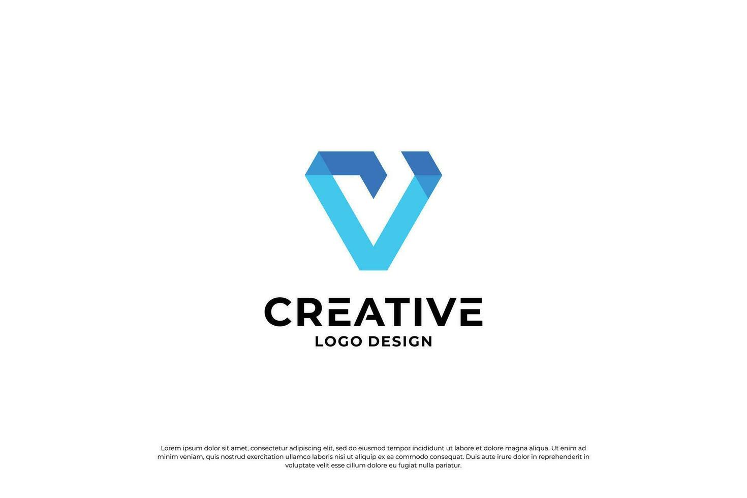 letra v logo diseño modelo. inicial letras v. creativo v símbolo. vector