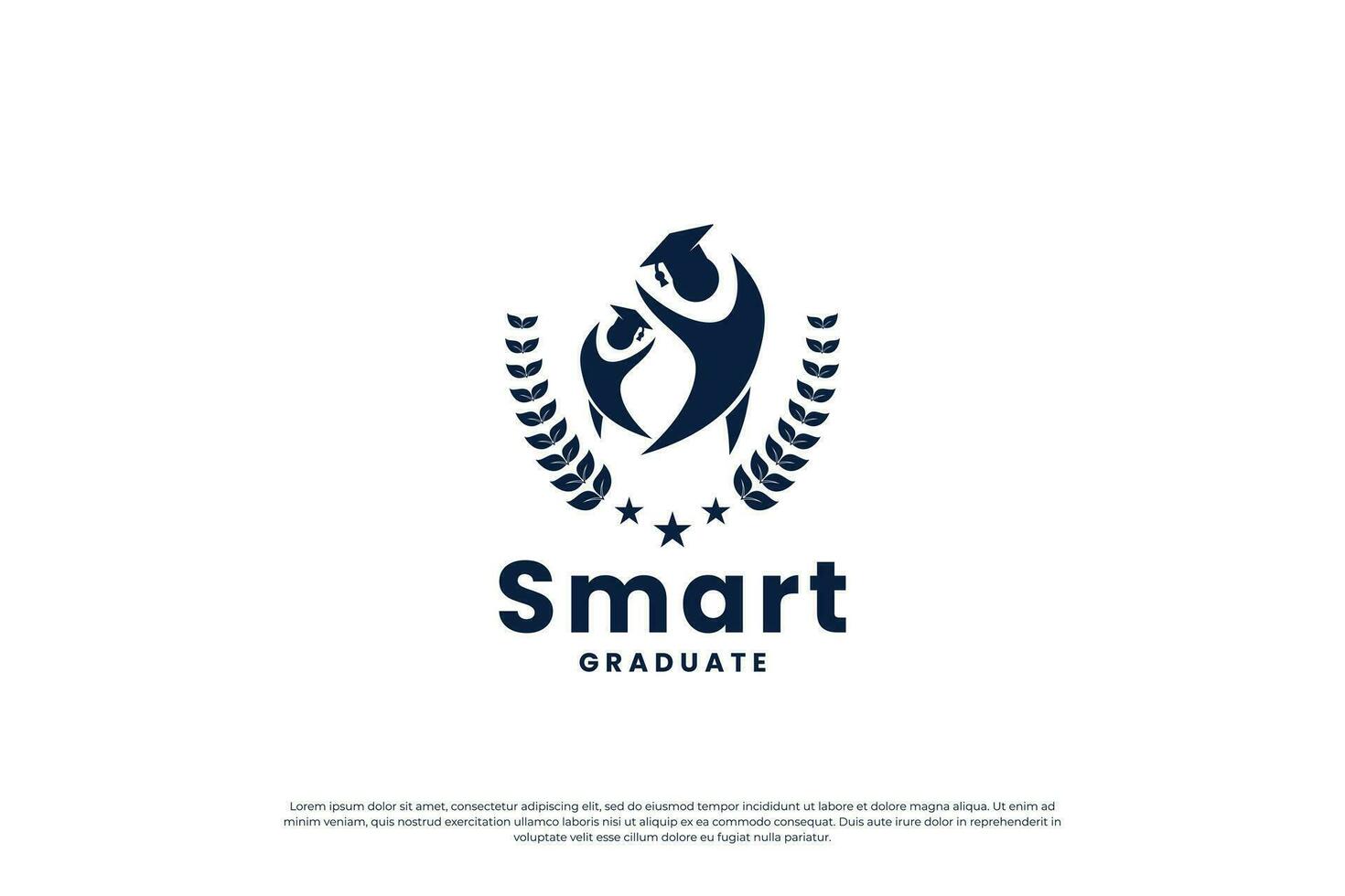 Creative Education logo design for University, college and graduation. vector