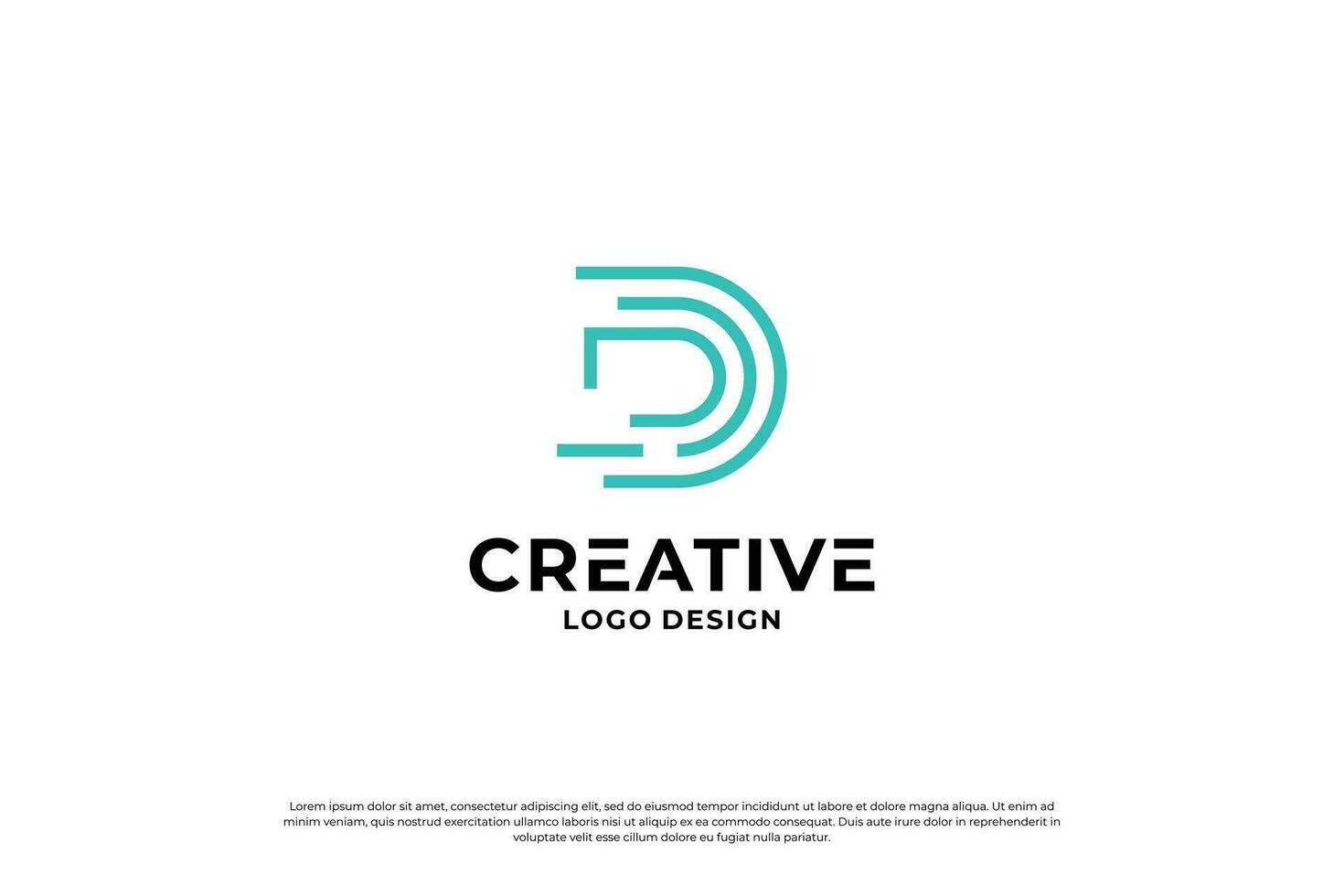 Letter D logo design vector. Initial letters D for logo brand. Creative D sign initial letter. vector