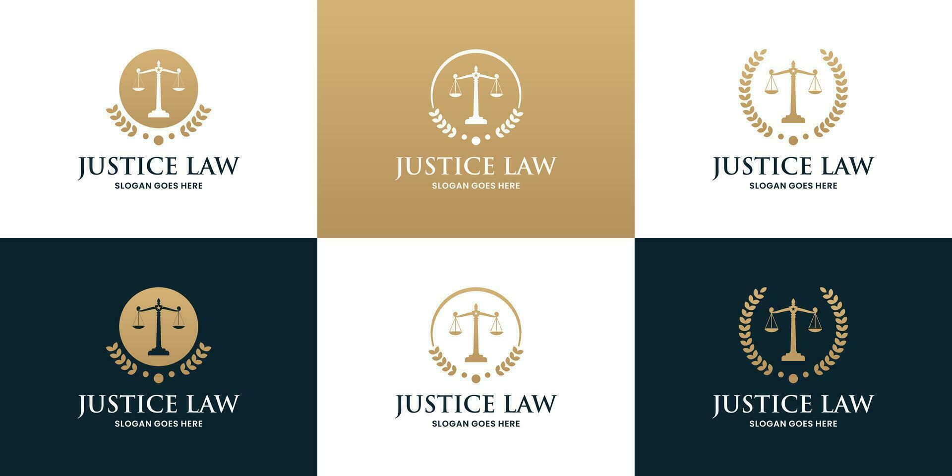 conjunto de abogado logo diseño colecciones.abogado símbolo icono logo modelo vector