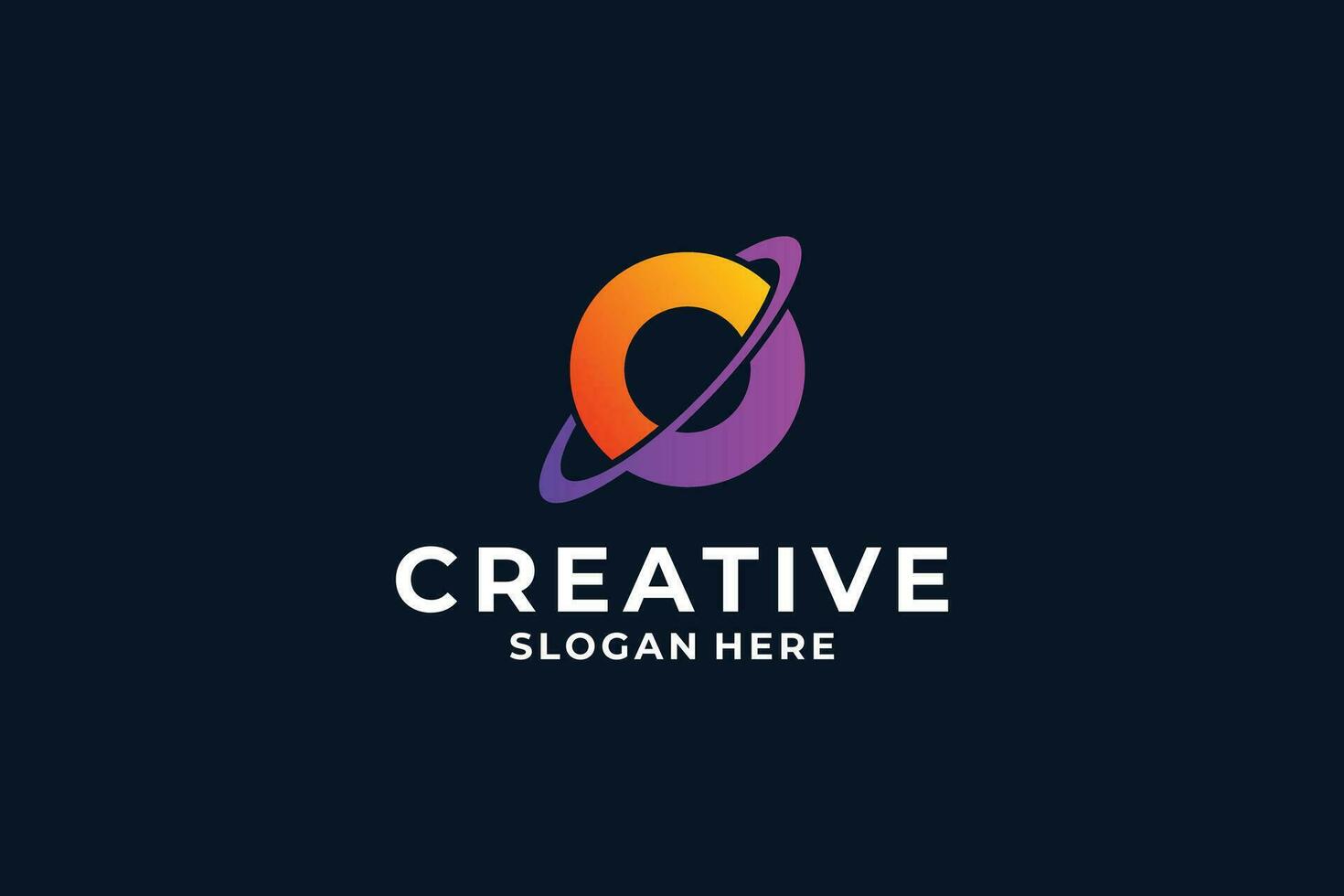 Abstract letter O logo design combine with creative concept. vector
