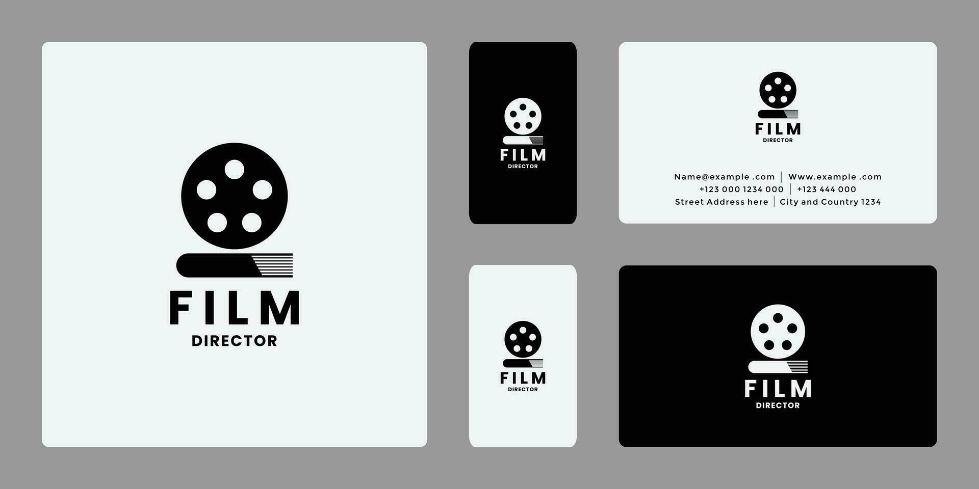 película director logo diseño idea vector