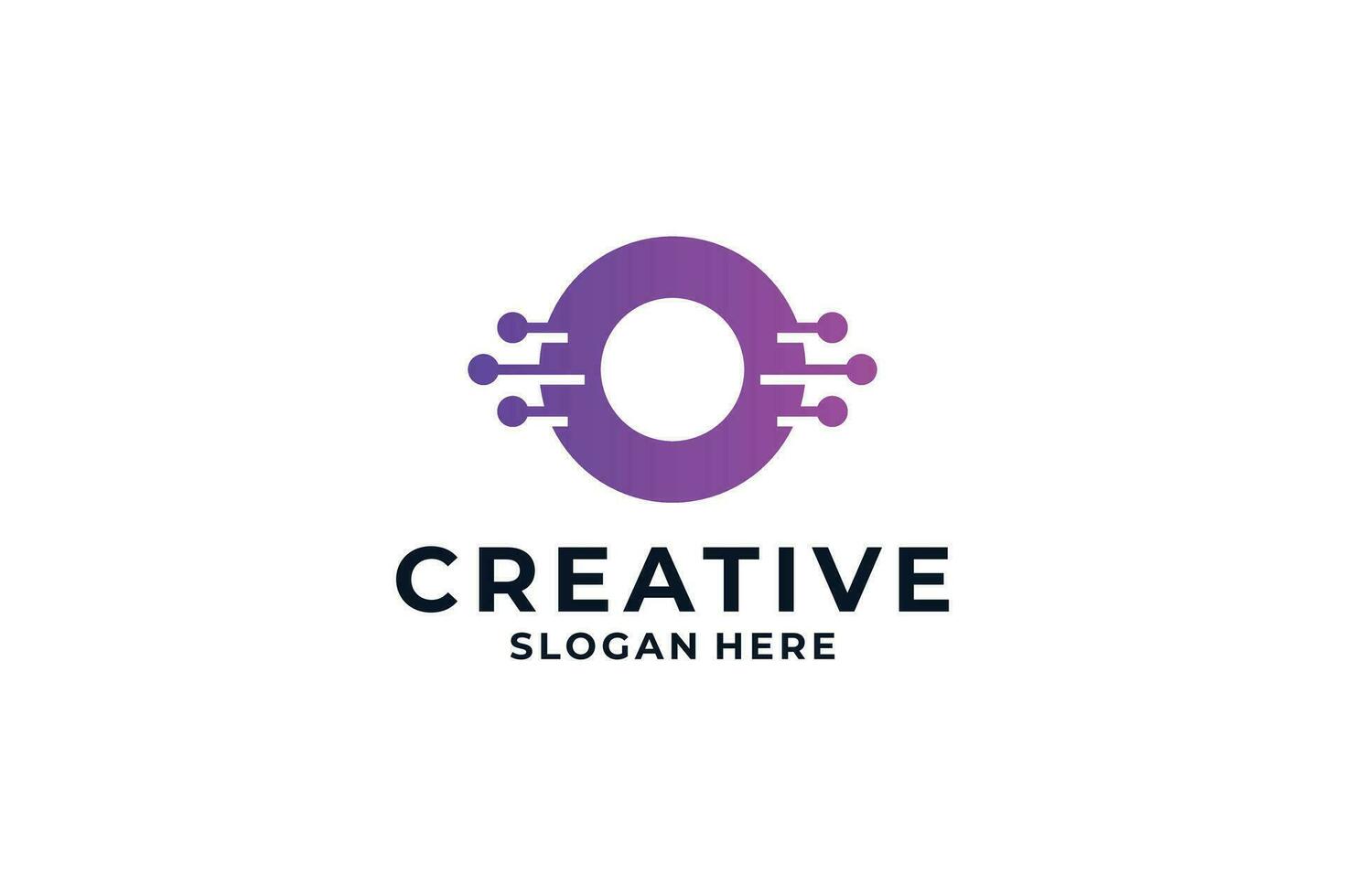 Creative letter O logo design combination with abstract concept. vector