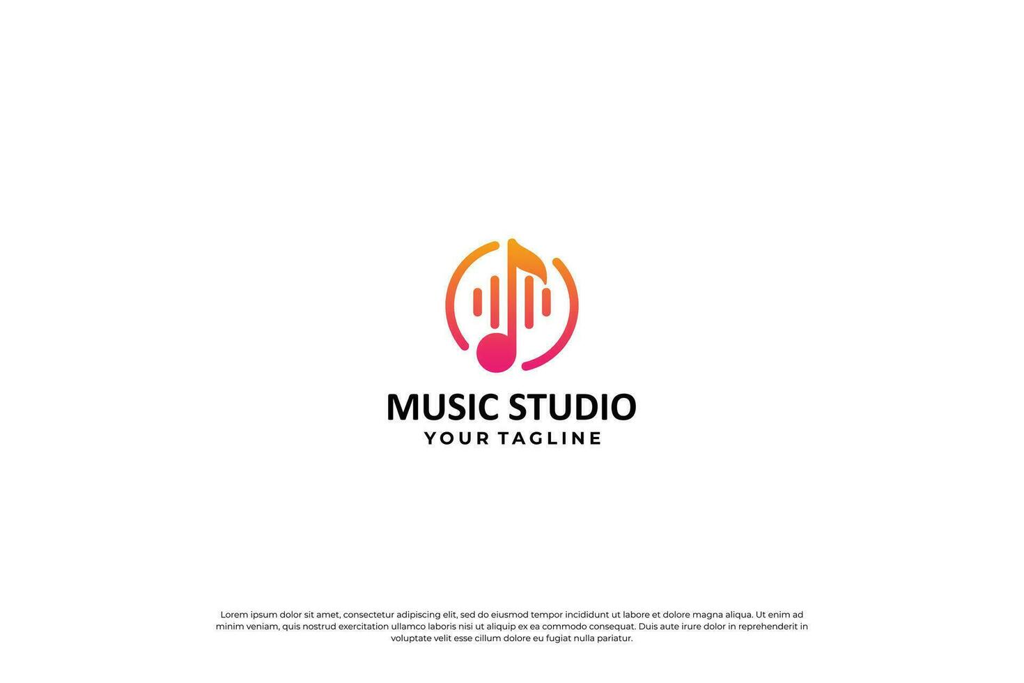 creativo y moderno música logo, icono, símbolo. vector