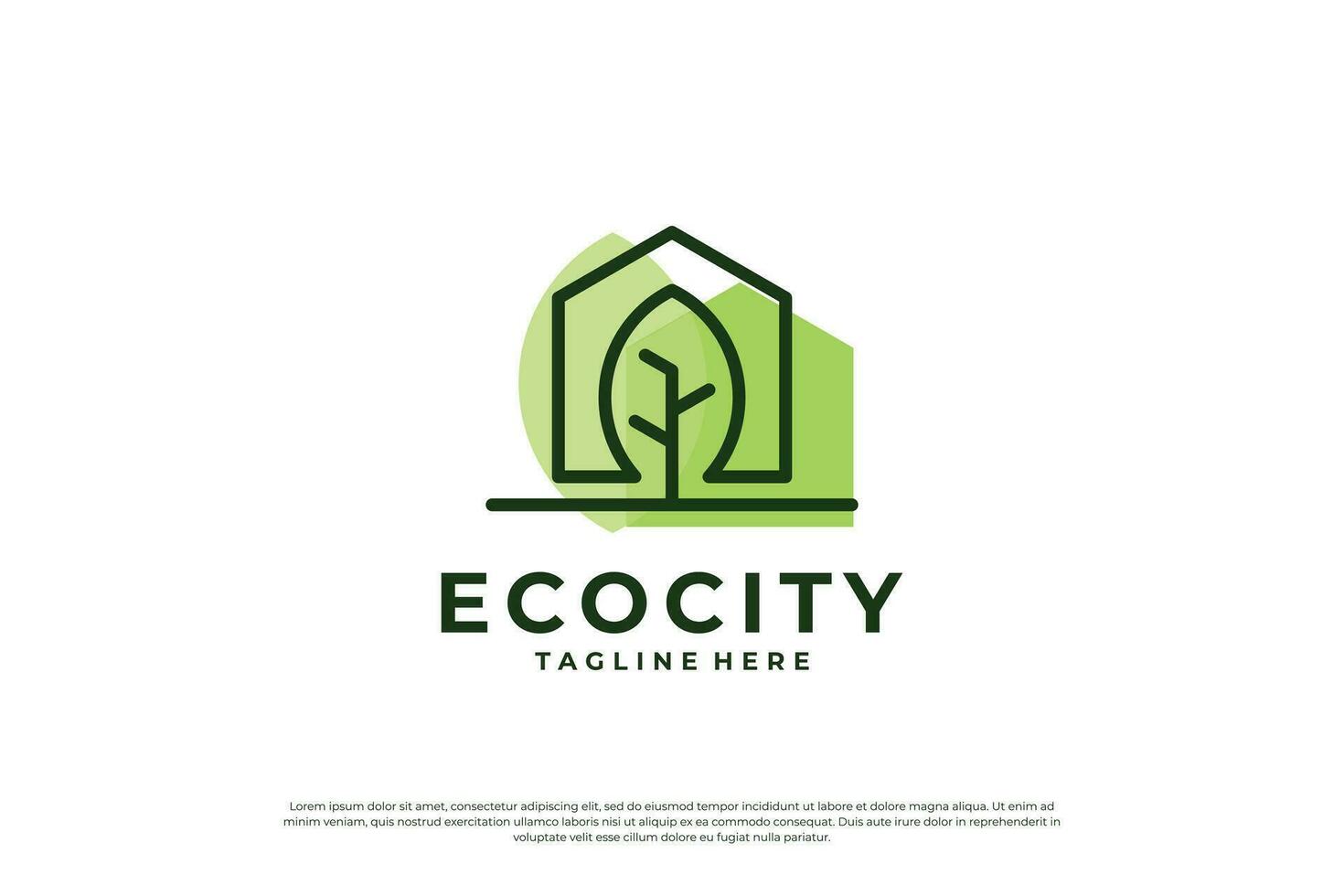 Creative environmentally friendly building logo design concept. vector