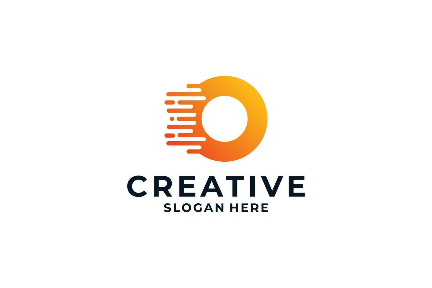 Letter O logo design combine with dot, connection, molecule, connection concept. vector