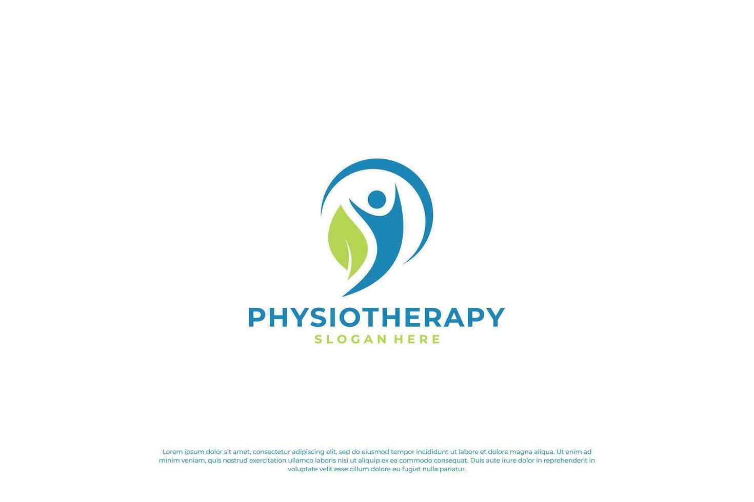 Wellness human care Logo Design concept. vector