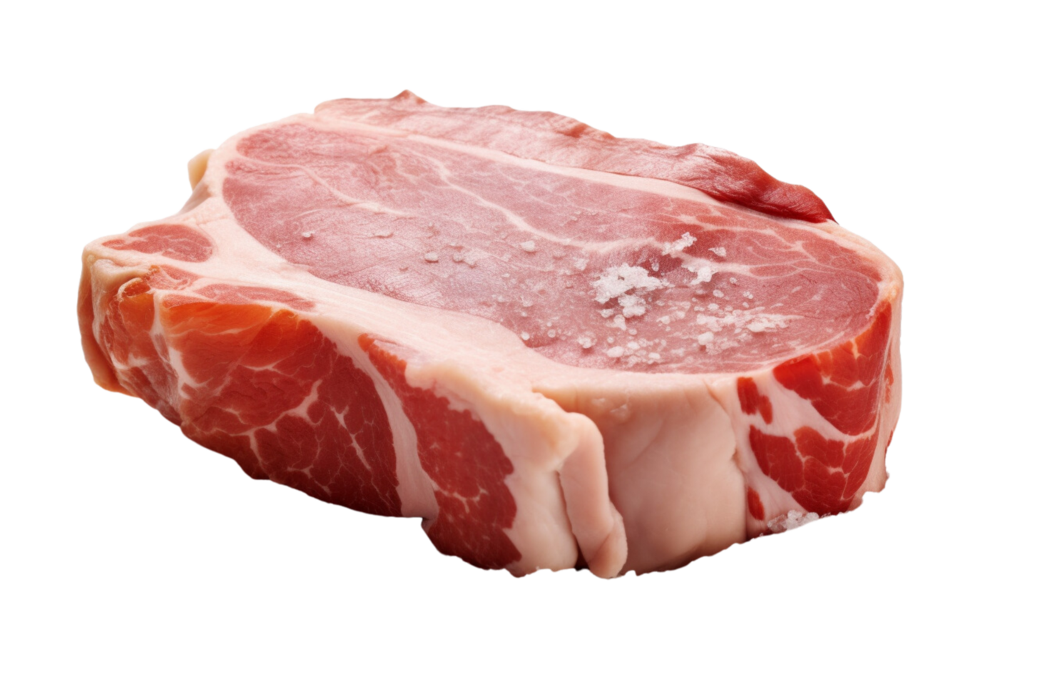 AI generated Raw pork isolated on a transparent background. png