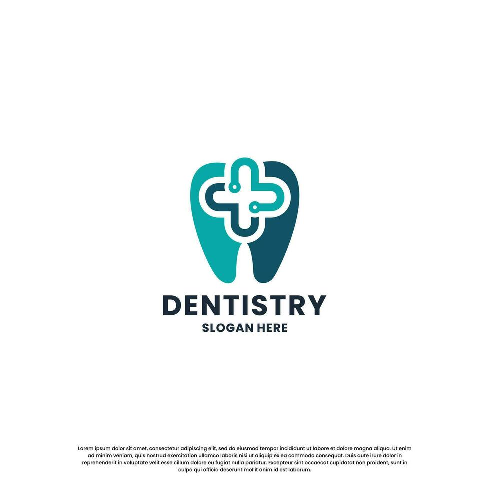 dental salud logo diseño. dentista, odontología logo modelo. vector