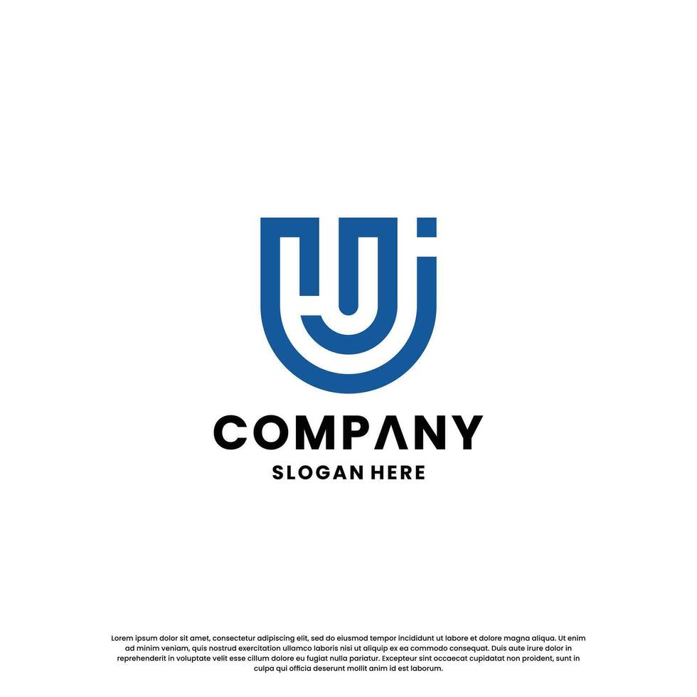 initial letter J M monogram logo design inspiration vector