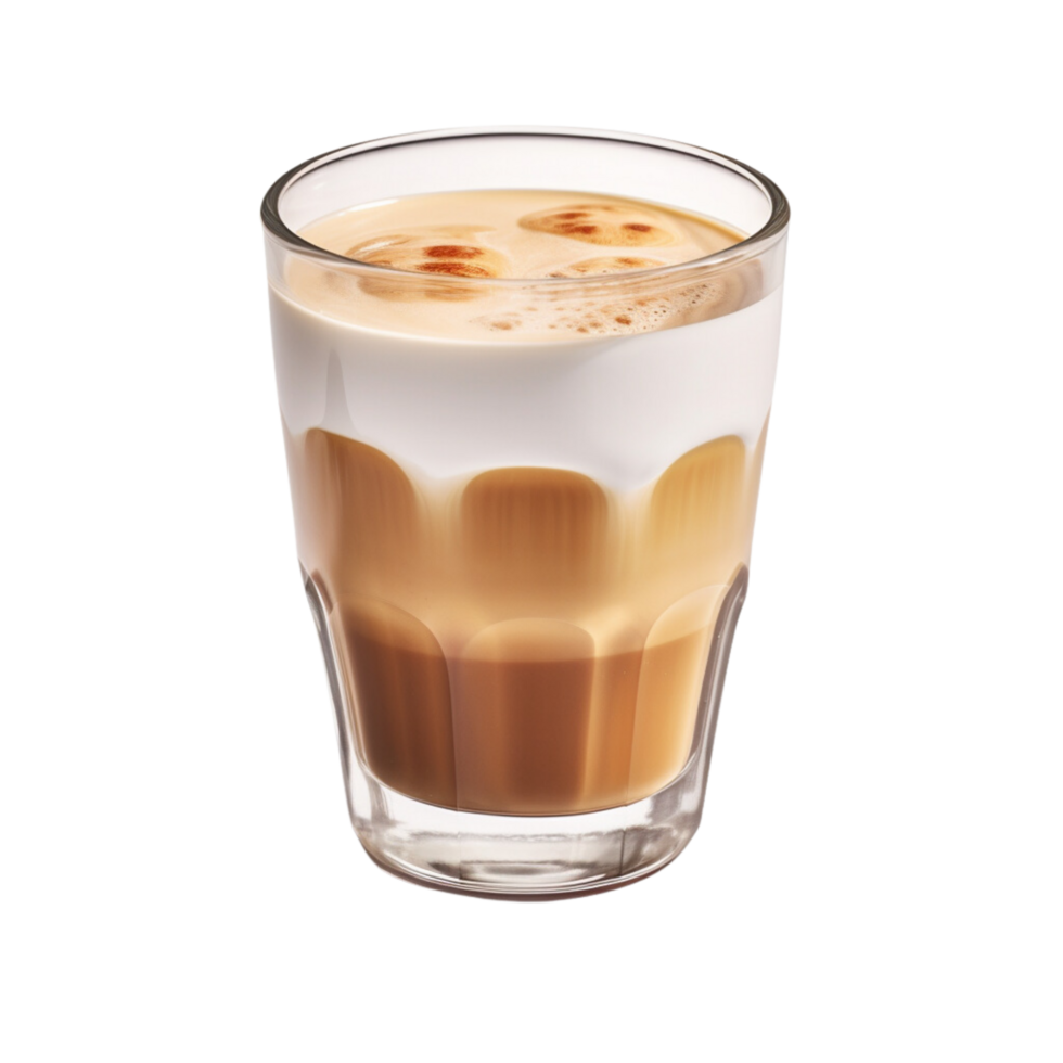 AI generated Cups of hot Macchiato coffee on transparent background. png