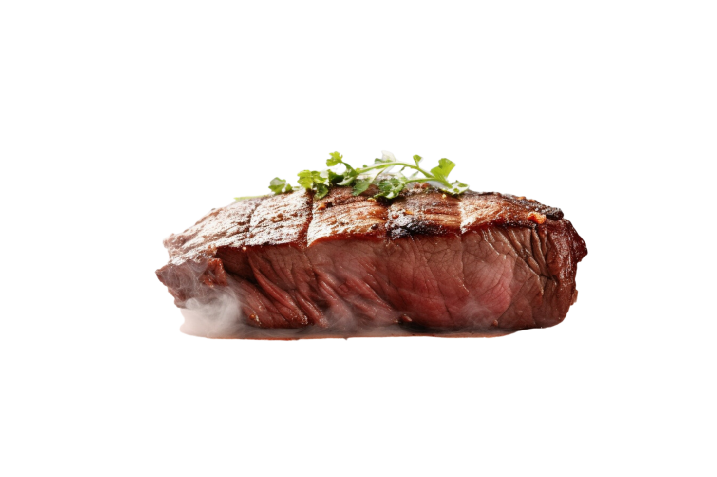 ai gerado grelhado carne bife isolado em uma transparente fundo. png