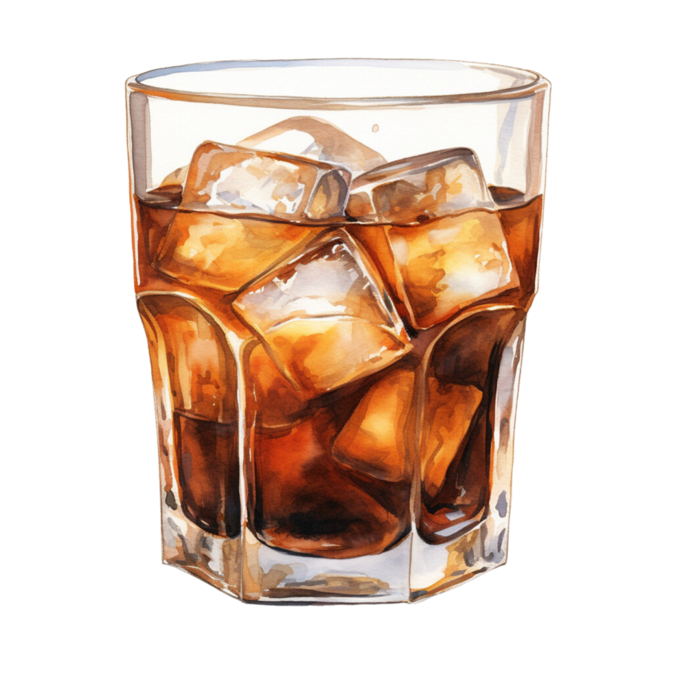 AI generated Cold Brew is Coffee brewed with cold water, usually served over ice,,with transparent background. png