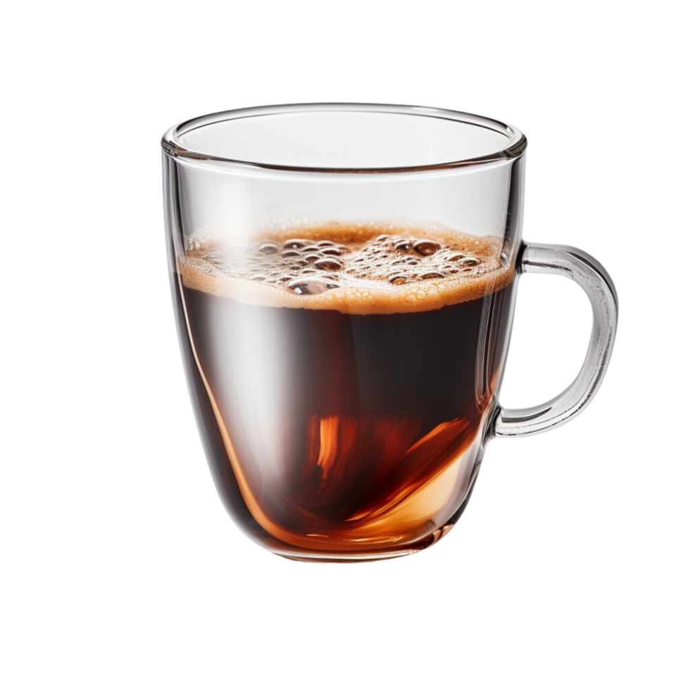 AI generated Americano is espresso with hot water ,with transparent background. png