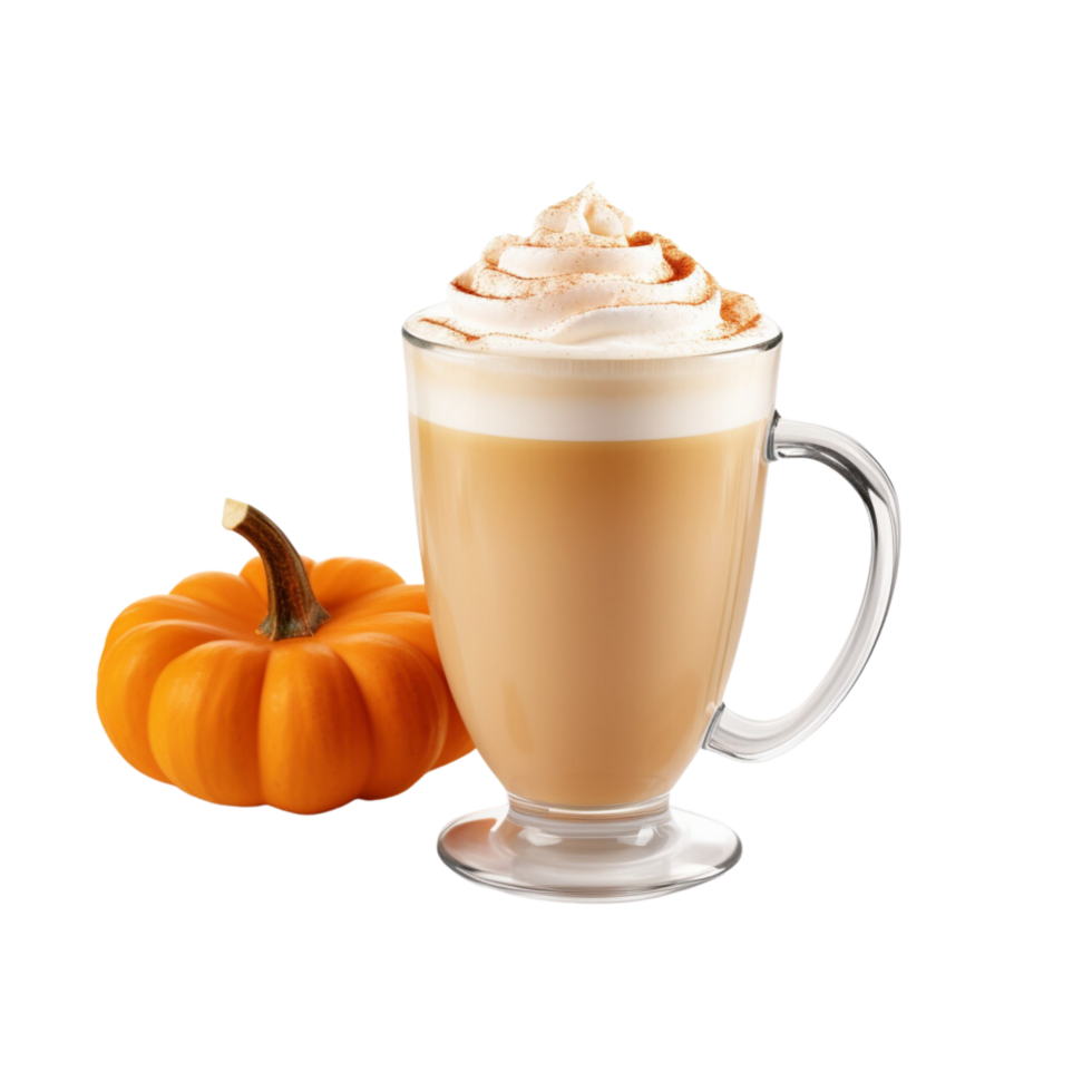 AI generated Pumpkin Spice Latte is Seasonal favorite with pumpkin with transparent background. png
